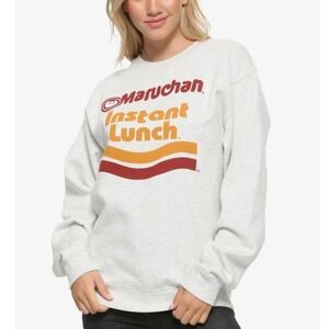 BoxLunch Maruchan Instant Lunch Ramen Sweatshirt Women's‎ Small Gray Trendy Y2K